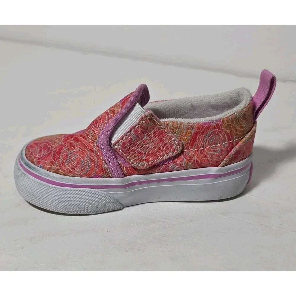 Vans Classic Slip On Blue Purple Sparkle Glitter Shoes Sneakers Infant Girls 4.5